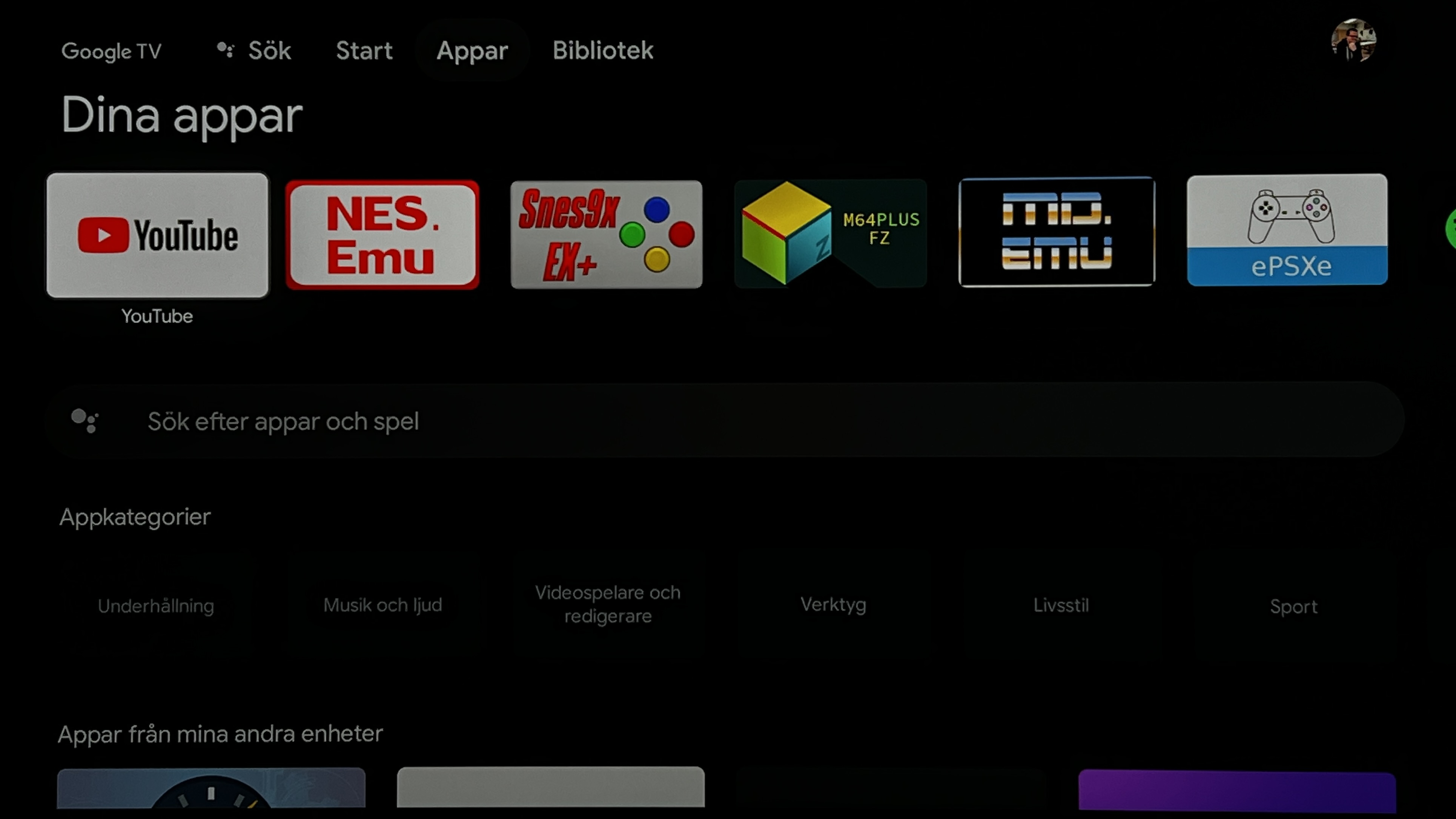 Emulation on Chromecast Google TV 